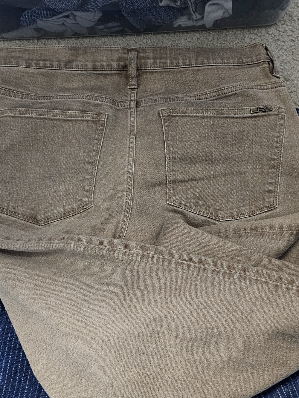 Lauren Ralph Lauren Ladies Tan Jeans Sz 12 - Picture 3 of 7